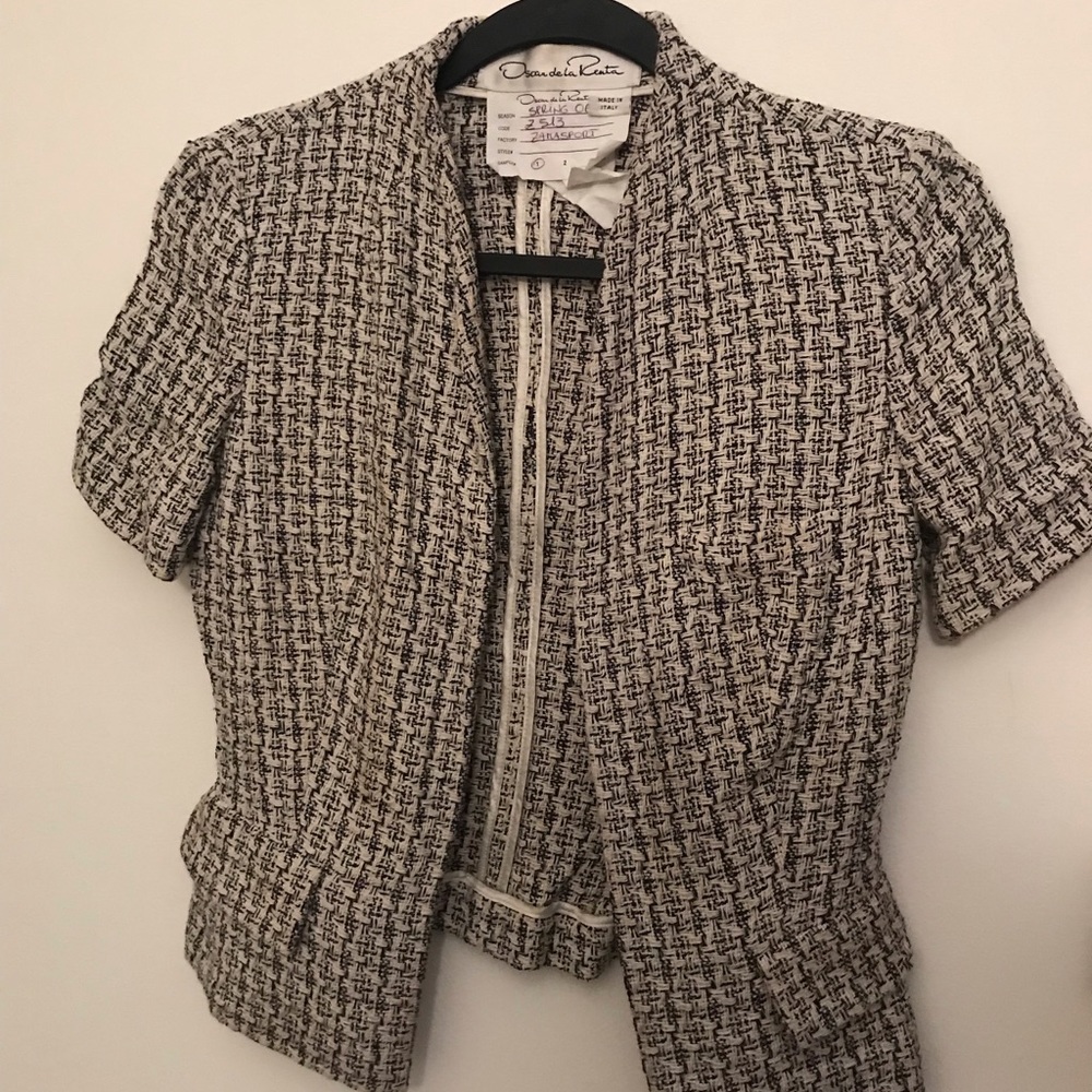 Oscar De La Renta vintage short sleeves petite jacket